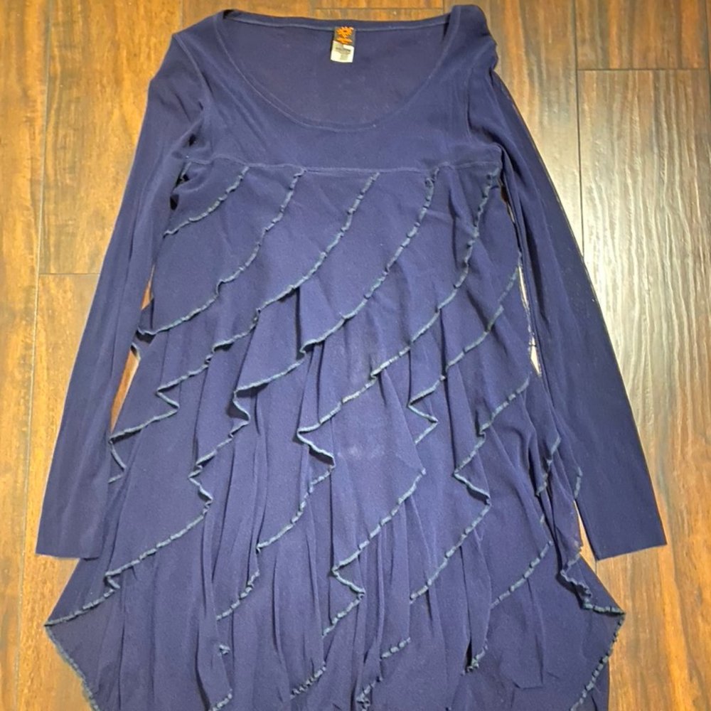 Jean Paul GAULTIER mesh ruffle dress Sz. M